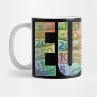 Euro Banknotes Notes Bills European Currency Money Cash Rainbow Colorful Mug